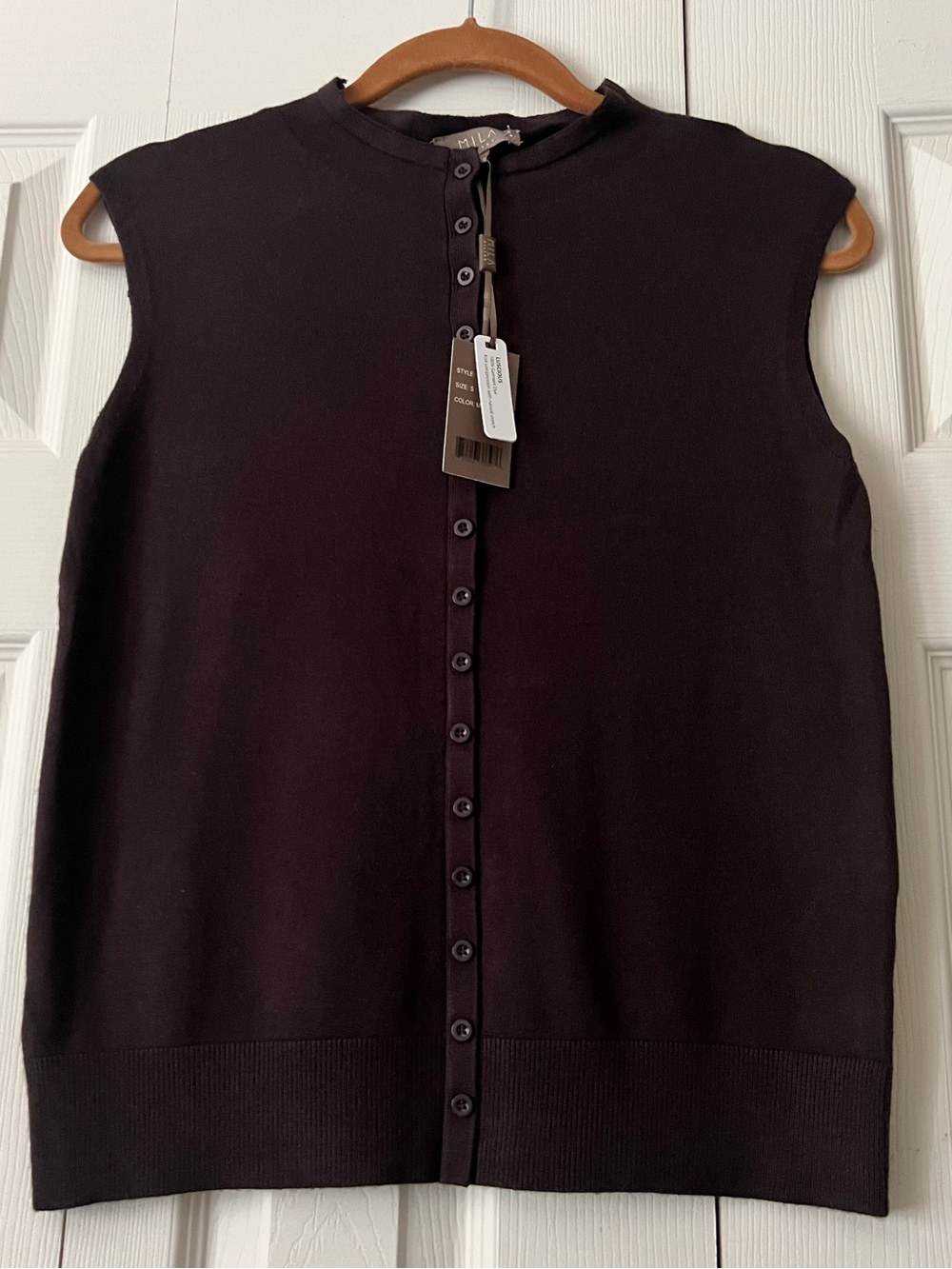 Milano Milano Knit Top in Deep Brown - Picture 2 of 8